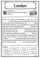 Vorschau - Unterrichtsreihen - London Lückentext mit Wortspeicher Hörverstehen und Suchsel - Seite 1