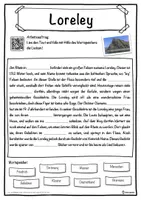 Vorschau - Unterrichtsreihen - Loreley Lückentext mit Wortspeicher Hörverstehen und Suchsel - Seite 1