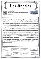Vorschau - Unterrichtsreihen - Los Angeles Lückentext mit Wortspeicher Hörverstehen und Suchsel - Seite 1