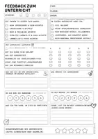 Vorschau - Arbeitsblätter - SCHÜLER*INNEN FEEDBACKBOGEN (Deutsch) - Deckblatt