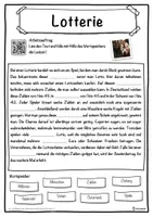 Vorschau - Unterrichtsreihen - Lotterie Lückentext mit Wortspeicher Hörverstehen und Suchsel - Seite 1