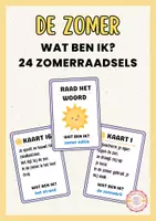 Voorbeeld - Wie ben ik? – 24 Zomerraadsels | Woordenschat Groep 3-5 - Voorblad
