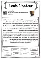 Vorschau - Unterrichtsreihen - Louis Pasteur Lückentext mit Wortspeicher Hörverstehen und Suchsel - Seite 1