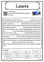Vorschau - Unterrichtsreihen - Louvre Lückentext mit Wortspeicher Hörverstehen und Suchsel - Seite 1