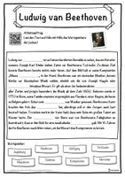 Vorschau - Unterrichtsreihen - Ludwig van Beethoven Lückentext mit Wortspeicher Hörverstehen und Suchsel - Seite 1
