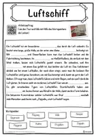 Vorschau - Unterrichtsreihen - Luftschiff Lückentext mit Wortspeicher Hörverstehen und Suchsel - Seite 1
