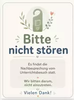 Vorschau - Poster - Unterrichtsbesuch: Bitte nicht stören - Deckblatt