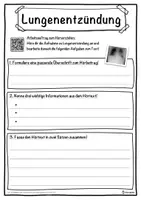 Vorschau - Unterrichtsreihen - Lungenentzündung Lückentext mit Wortspeicher Hörverstehen und Suchsel - Seite 3