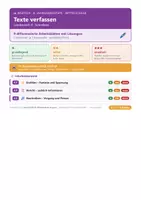 Vorschau - Arbeitsblätter - Deutsch 6 Mittelschule - Texte verfassen - Deckblatt