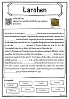 Vorschau - Unterrichtsreihen - Lärchen Lückentext mit Wortspeicher Hörverstehen und Suchsel - Seite 1