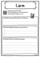 Vorschau - Unterrichtsreihen - Lärm Lückentext mit Wortspeicher Hörverstehen und Suchsel - Seite 3