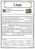 Vorschau - Unterrichtsreihen - Löwe Lückentext mit Wortspeicher Hörverstehen und Suchsel - Seite 1