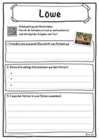 Vorschau - Unterrichtsreihen - Löwe Lückentext mit Wortspeicher Hörverstehen und Suchsel - Seite 3
