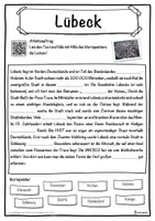 Vorschau - Unterrichtsreihen - Lübeck Lückentext mit Wortspeicher Hörverstehen und Suchsel - Seite 1