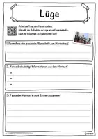 Vorschau - Unterrichtsreihen - Lüge Lückentext mit Wortspeicher Hörverstehen und Suchsel - Seite 3