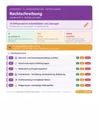 Vorschau - Arbeitsblätter - Deutsch 8 Mittelschule - Rechtschreibung - Deckblatt