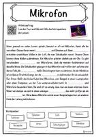 Vorschau - Unterrichtsreihen - Mikrofon Lückentext mit Wortspeicher Hörverstehen und Suchsel - Seite 1