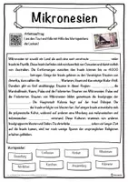 Vorschau - Unterrichtsreihen - Mikronesien Lückentext mit Wortspeicher Hörverstehen und Suchsel - Seite 1