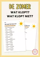 Voorbeeld - Zomerse Waar/Niet Waar – Begrijpend Lezen | Groep 3-5 - Voorblad