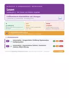 Vorschau - Arbeitsblätter - Deutsch 9 Mittelschule - Leseverstehen - Deckblatt