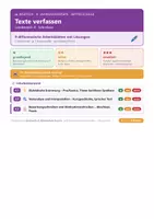 Vorschau - Arbeitsblätter - Deutsch 9 Mittelschule - Texte verfassen - Deckblatt