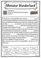 Vorschau - Unterrichtsreihen - Miniatur Wunderland Lückentext mit Wortspeicher Hörverstehen und Suchsel - Seite 1