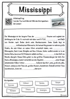 Vorschau - Unterrichtsreihen - Mississippi Lückentext mit Wortspeicher Hörverstehen und Suchsel - Seite 1