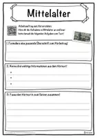 Vorschau - Unterrichtsreihen - Mittelalter Lückentext mit Wortspeicher Hörverstehen und Suchsel - Seite 3