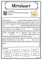 Vorschau - Unterrichtsreihen - Mittelwert Lückentext mit Wortspeicher Hörverstehen und Suchsel - Seite 1