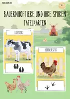 Vorschau - Präsentationen/Tafelbilder - Bauernhoftiere und ihre Spuren - Tafelkarten - Deckblatt