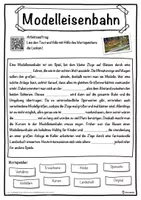 Vorschau - Unterrichtsreihen - Modelleisenbahn Lückentext mit Wortspeicher Hörverstehen und Suchsel - Seite 1