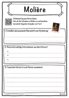 Vorschau - Unterrichtsreihen - Molière Lückentext mit Wortspeicher Hörverstehen und Suchsel - Seite 3