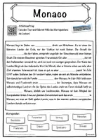 Vorschau - Unterrichtsreihen - Monaco Lückentext mit Wortspeicher Hörverstehen und Suchsel - Seite 1
