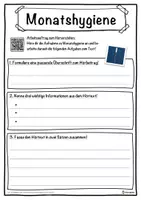 Vorschau - Unterrichtsreihen - Monatshygiene Lückentext mit Wortspeicher Hörverstehen und Suchsel - Seite 3