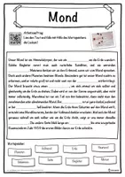 Vorschau - Unterrichtsreihen - Mond Lückentext mit Wortspeicher Hörverstehen und Suchsel - Seite 1