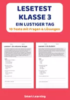 Vorschau - Arbeitsblätter - Lesetest Klasse 3 – Ein lustiger Tag | 10 Lesetexte mit Fragen & Lösungen - Deckblatt