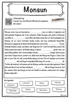 Vorschau - Unterrichtsreihen - Monsun Lückentext mit Wortspeicher Hörverstehen und Suchsel - Seite 1