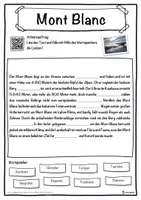 Vorschau - Unterrichtsreihen - Mont Blanc Lückentext mit Wortspeicher Hörverstehen und Suchsel - Seite 1