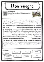 Vorschau - Unterrichtsreihen - Montenegro Lückentext mit Wortspeicher Hörverstehen und Suchsel - Seite 1