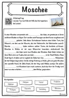 Vorschau - Unterrichtsreihen - Moschee Lückentext mit Wortspeicher Hörverstehen und Suchsel - Seite 1