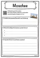 Vorschau - Unterrichtsreihen - Moschee Lückentext mit Wortspeicher Hörverstehen und Suchsel - Seite 3