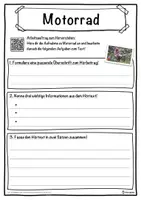 Vorschau - Unterrichtsreihen - Motorrad Lückentext mit Wortspeicher Hörverstehen und Suchsel - Seite 3