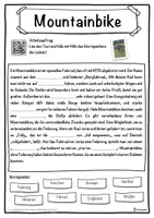 Vorschau - Unterrichtsreihen - Mountainbike Lückentext mit Wortspeicher Hörverstehen und Suchsel - Seite 1
