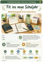 Vorschau - Arbeitsblätter - Fit ins neue Schuljahr - Wiederholungen für die Sommerferien - Deckblatt