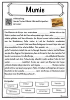 Vorschau - Unterrichtsreihen - Mumie Lückentext mit Wortspeicher Hörverstehen und Suchsel - Seite 1