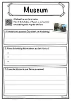 Vorschau - Unterrichtsreihen - Museum Lückentext mit Wortspeicher Hörverstehen und Suchsel - Seite 3