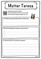 Vorschau - Unterrichtsreihen - Mutter Teresa Lückentext mit Wortspeicher Hörverstehen und Suchsel - Seite 3