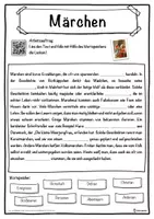 Vorschau - Unterrichtsreihen - Märchen Lückentext mit Wortspeicher Hörverstehen und Suchsel - Seite 1