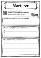 Vorschau - Unterrichtsreihen - Märtyrer Lückentext mit Wortspeicher Hörverstehen und Suchsel - Seite 3