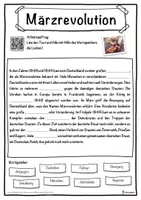 Vorschau - Unterrichtsreihen - Märzrevolution Lückentext mit Wortspeicher Hörverstehen und Suchsel - Seite 1
